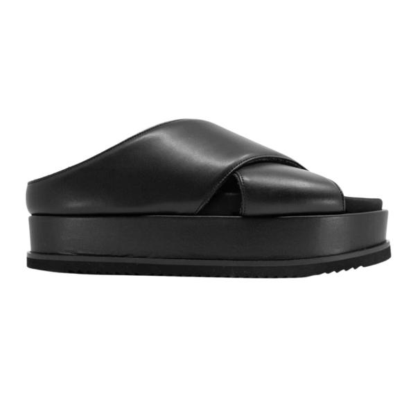 NEW ROAM cross stack platform sandal in black - Picture 1 of 2
